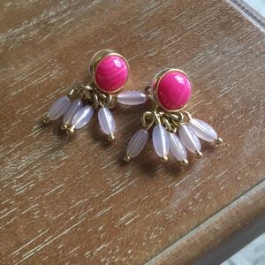 Pink dangly earrings